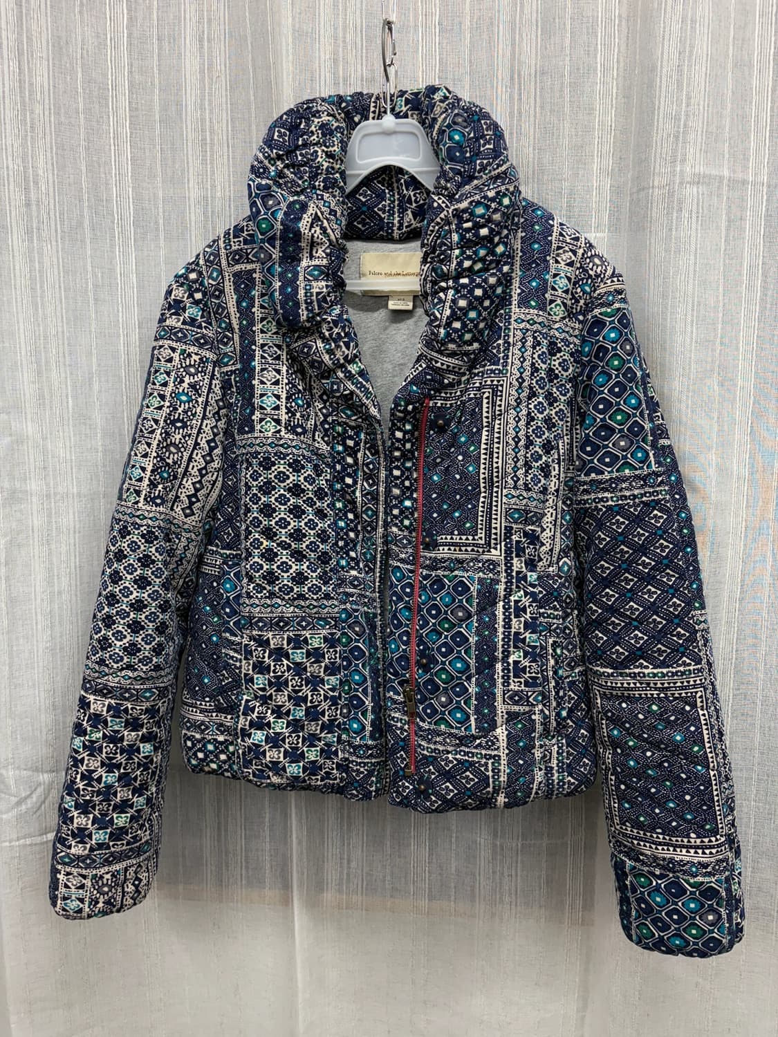 Anthropologie 블루 패치워크 패딩 상품이미지4