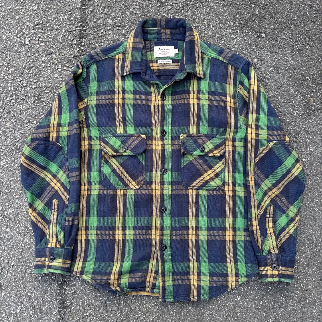 알카자 헤비 플란넬 체크 셔츠 상품이미지1