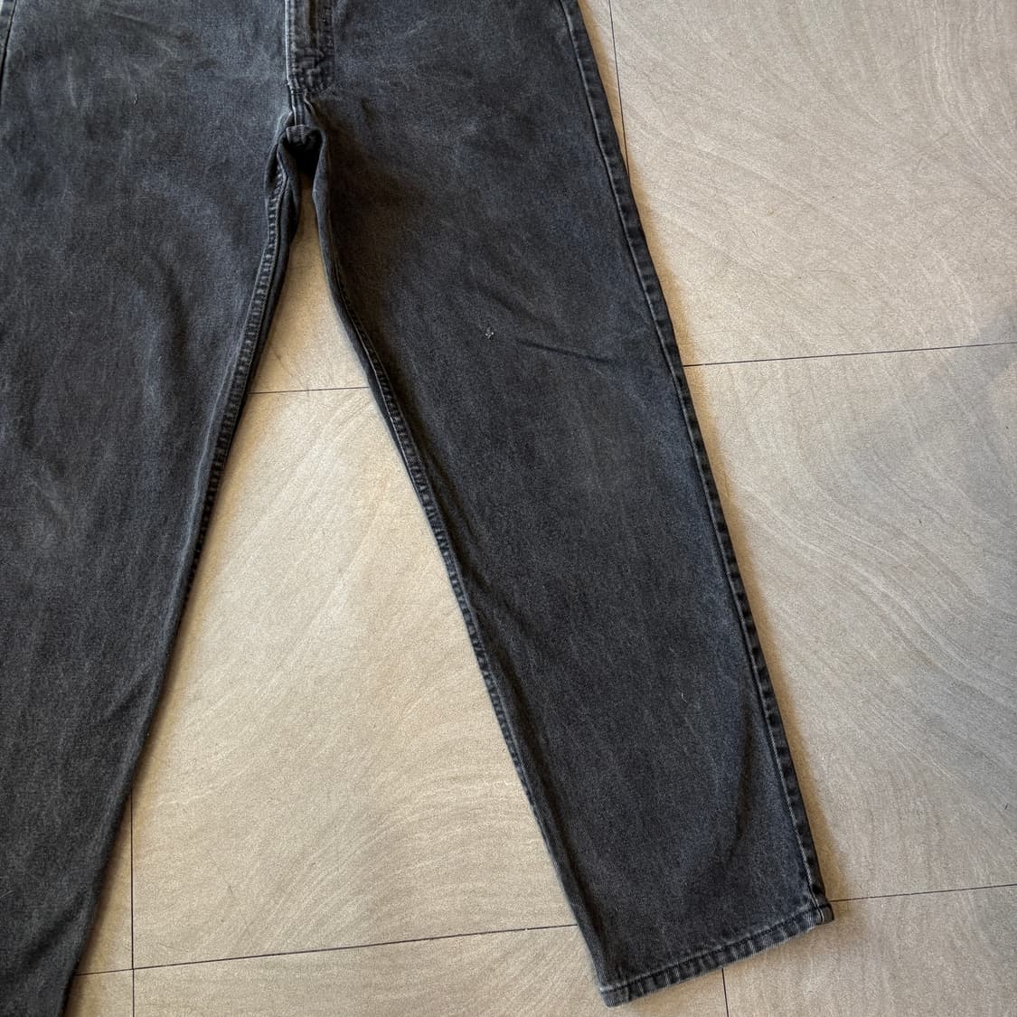 90년대 미국 생산 리바이스 550 데님 오렌지탭 블랙 팬츠 상품이미지3