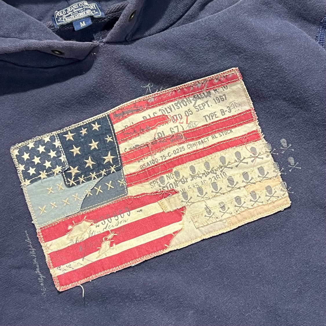 폴로 성조기 빈티지 후드티 상품이미지3