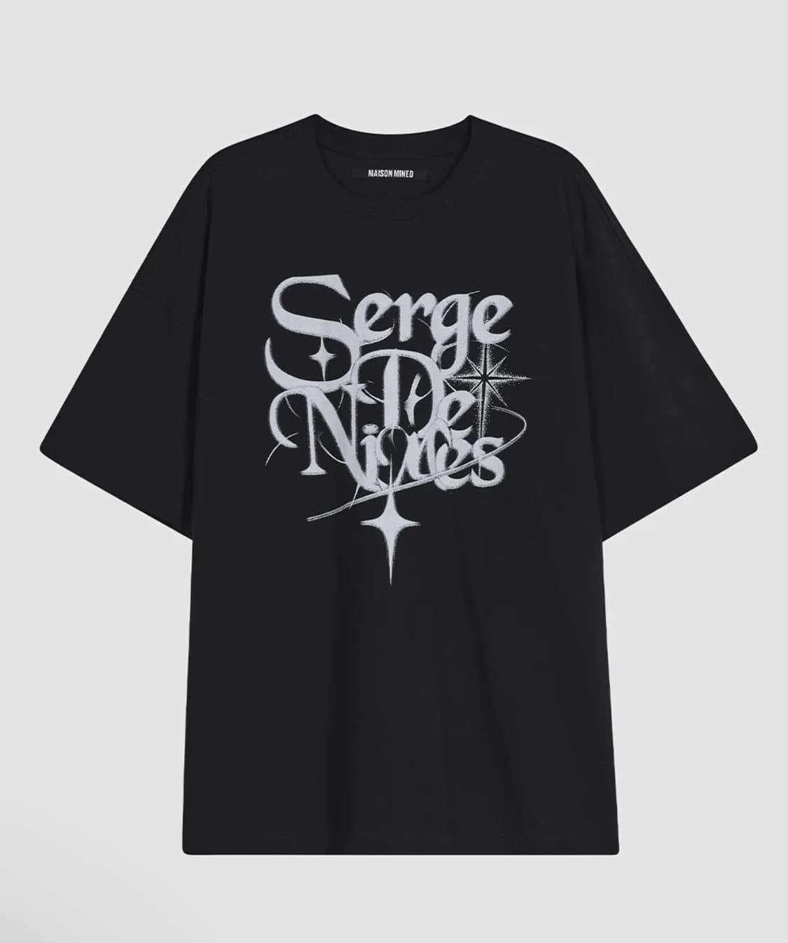 메종미네드 레터링 블랙 반팔 티셔츠 L 상품이미지3