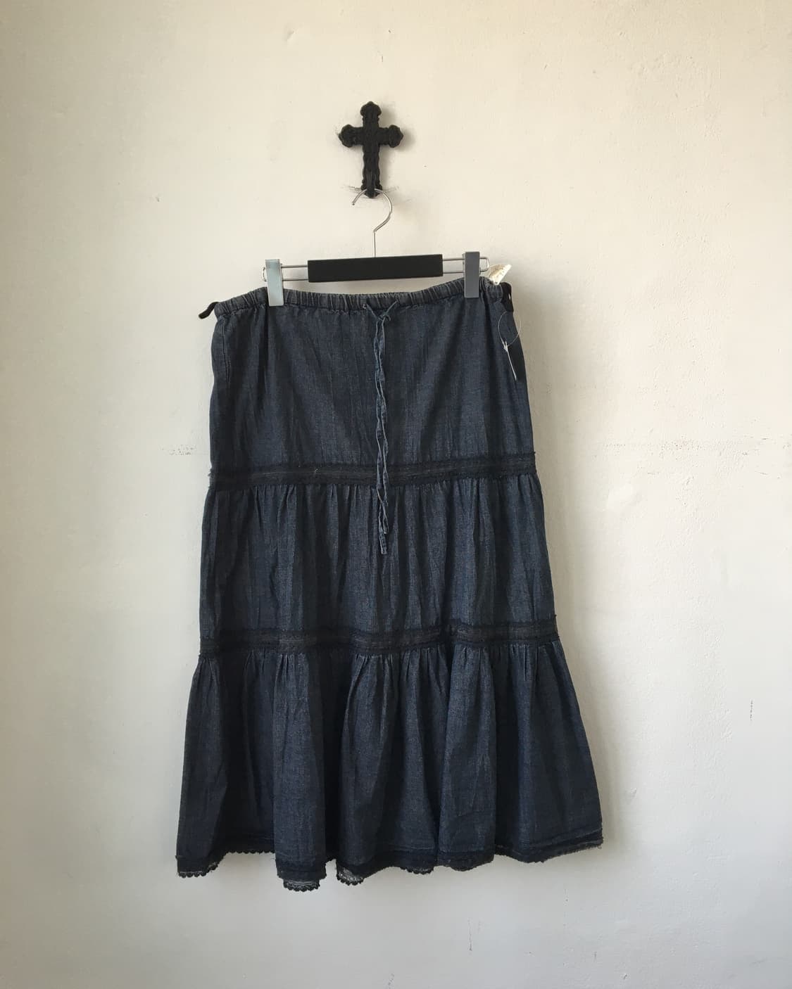 Layer denim skirt 상품이미지1