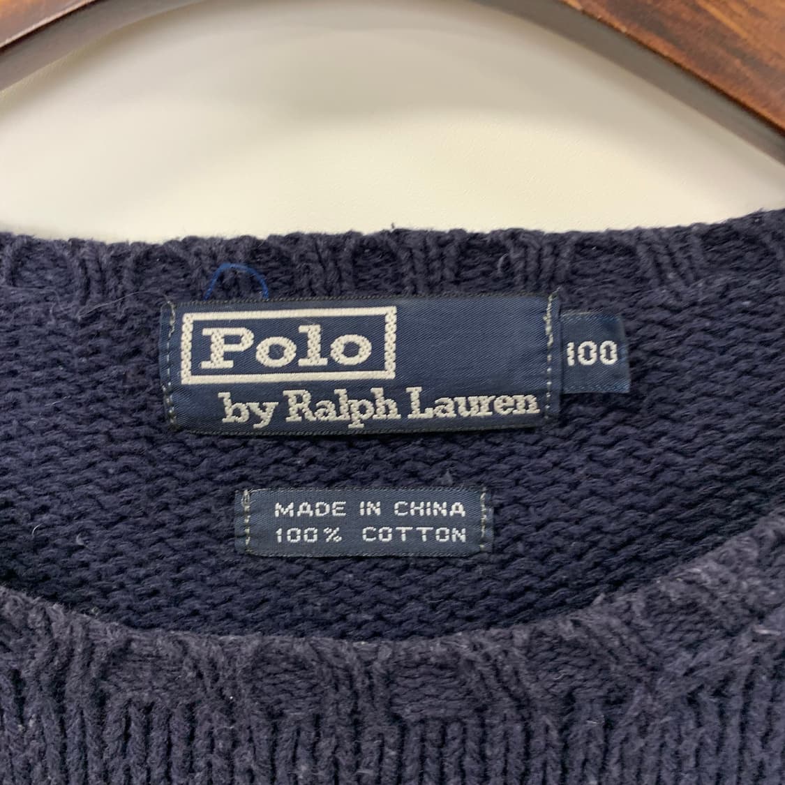 폴로 랄프로렌 네이비 라운드 니트 상품이미지5