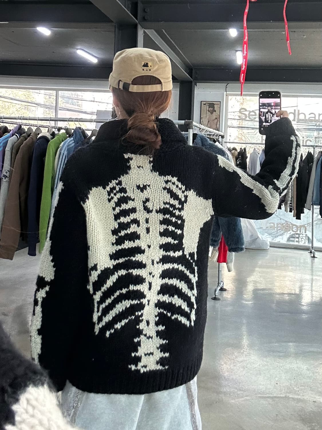 벤슨 스켈레톤 코위찬 니트집업 상품이미지3