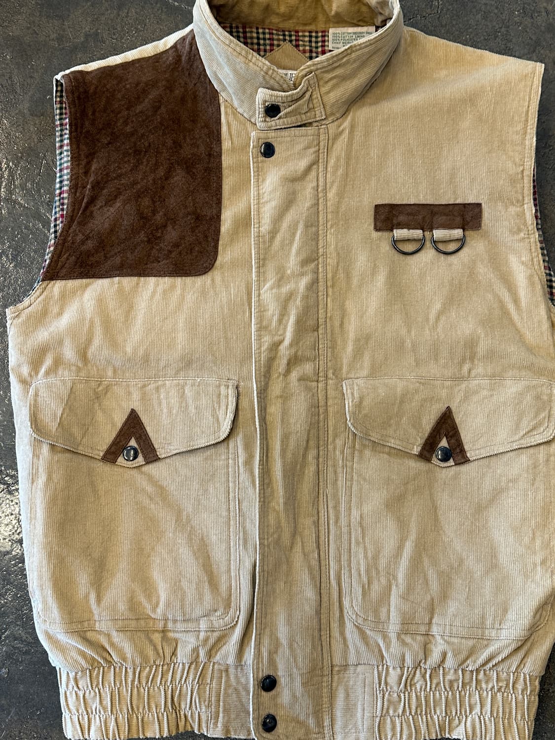 90s Eagles Ridge 베이지 코듀로이 헌팅 조끼 S 상품이미지3