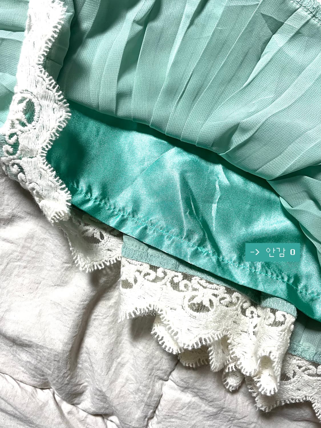 JP vintage mint lace short pants 상품이미지2