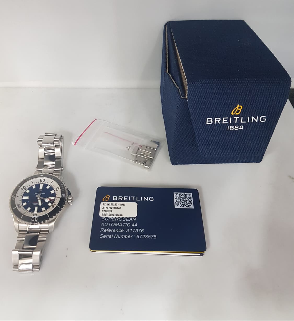 Breitling 브라이틀링 슈퍼오션 오토매틱 44 블루 다이얼 스틸판매 상품이미지8