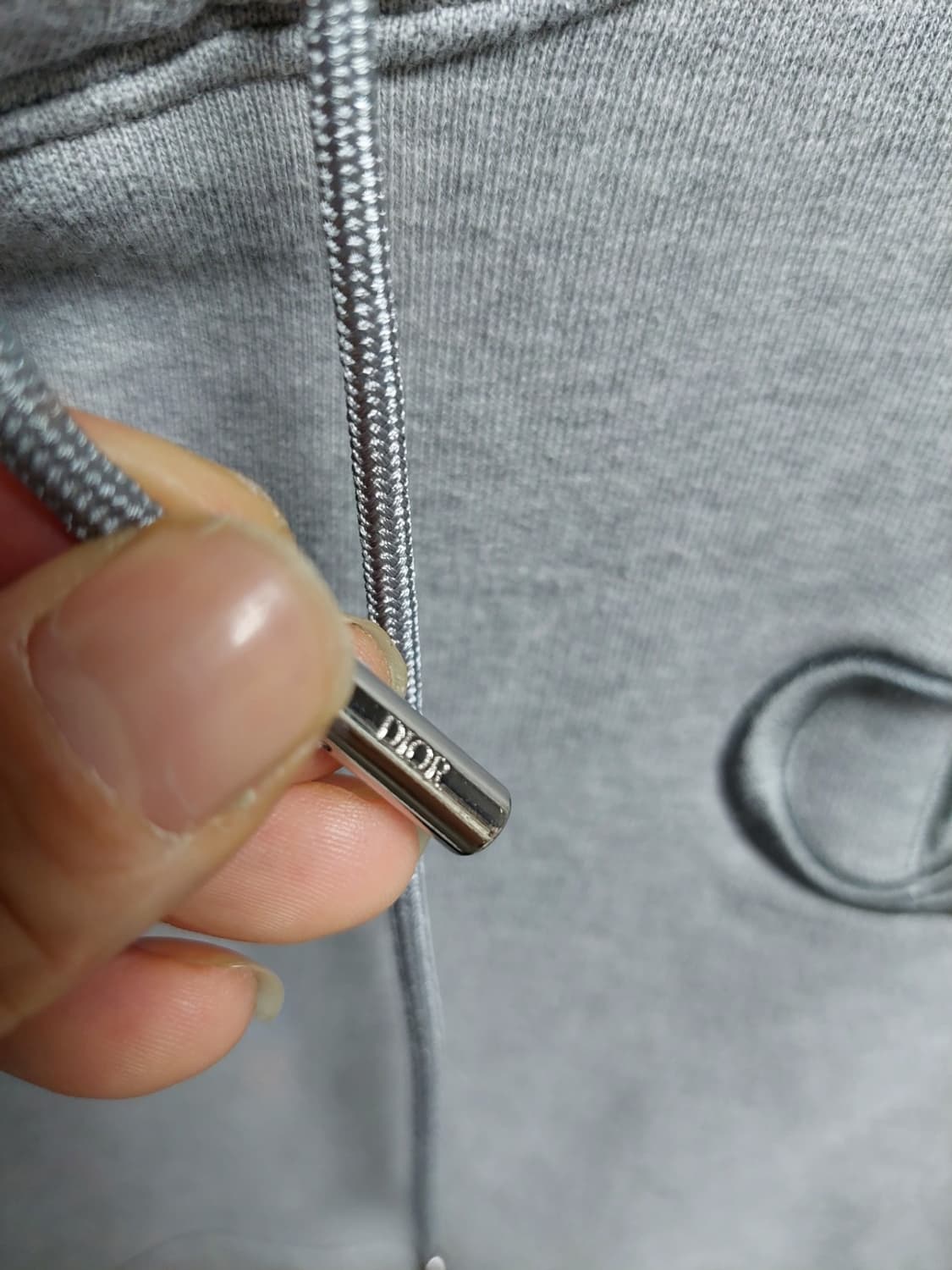 디올 CD로고 아이콘  후드티 그레이 xl 정품검수완료 상품이미지8