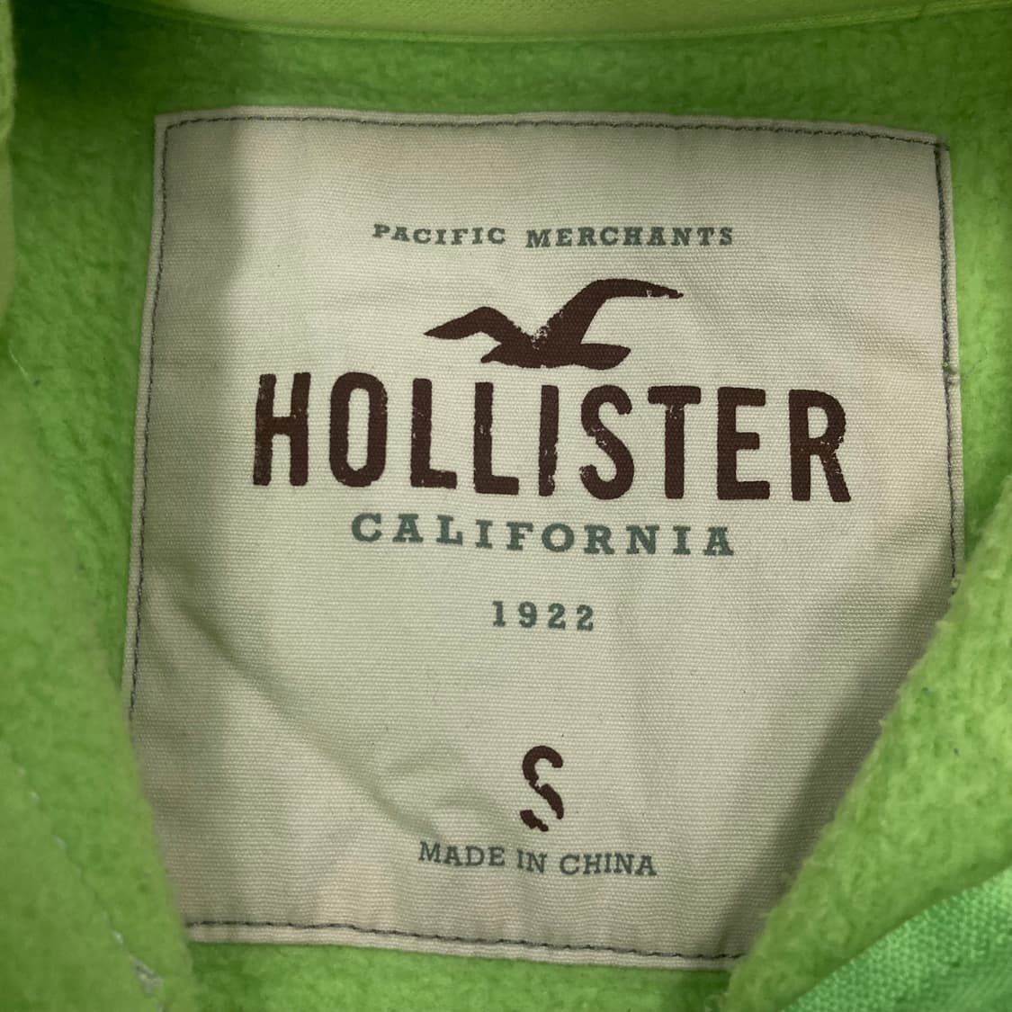 홀리스터 네온 컬러 y2k 빅로고 후드 집업 상품이미지3