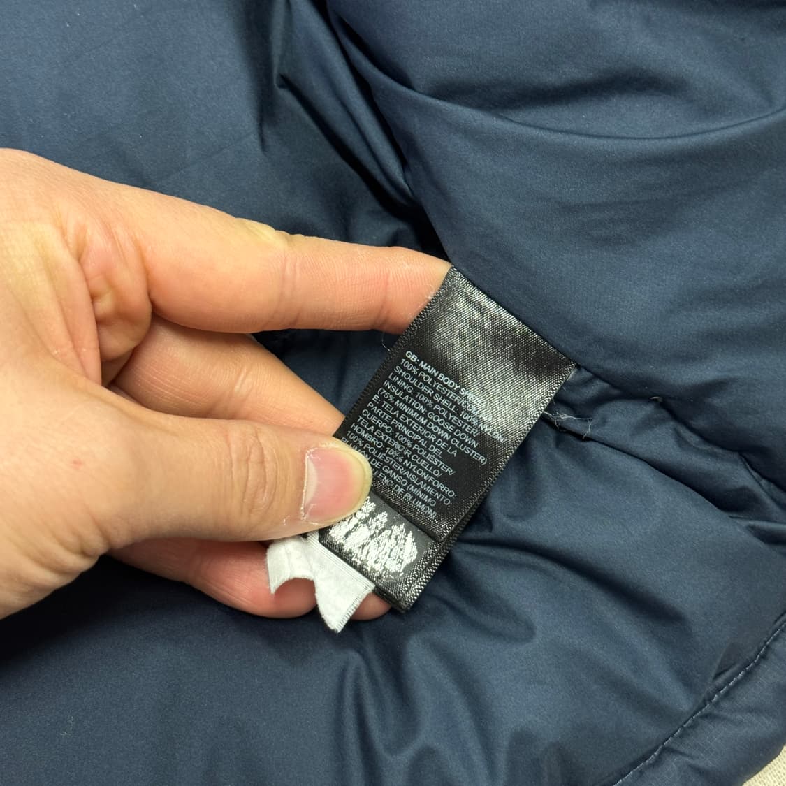 노스페이스 해외판 700 네이비 패딩 베스트 L 상품이미지5