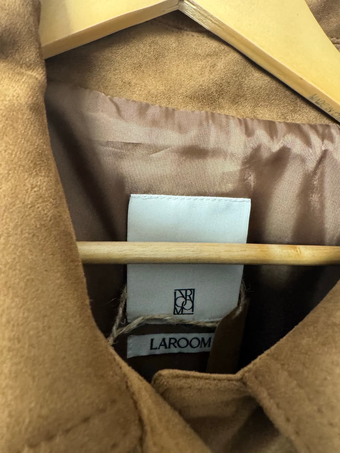 라룸 빈티지 프렌치 스웨이드 오버핏 스트링 브라운 자켓 F 상품이미지9