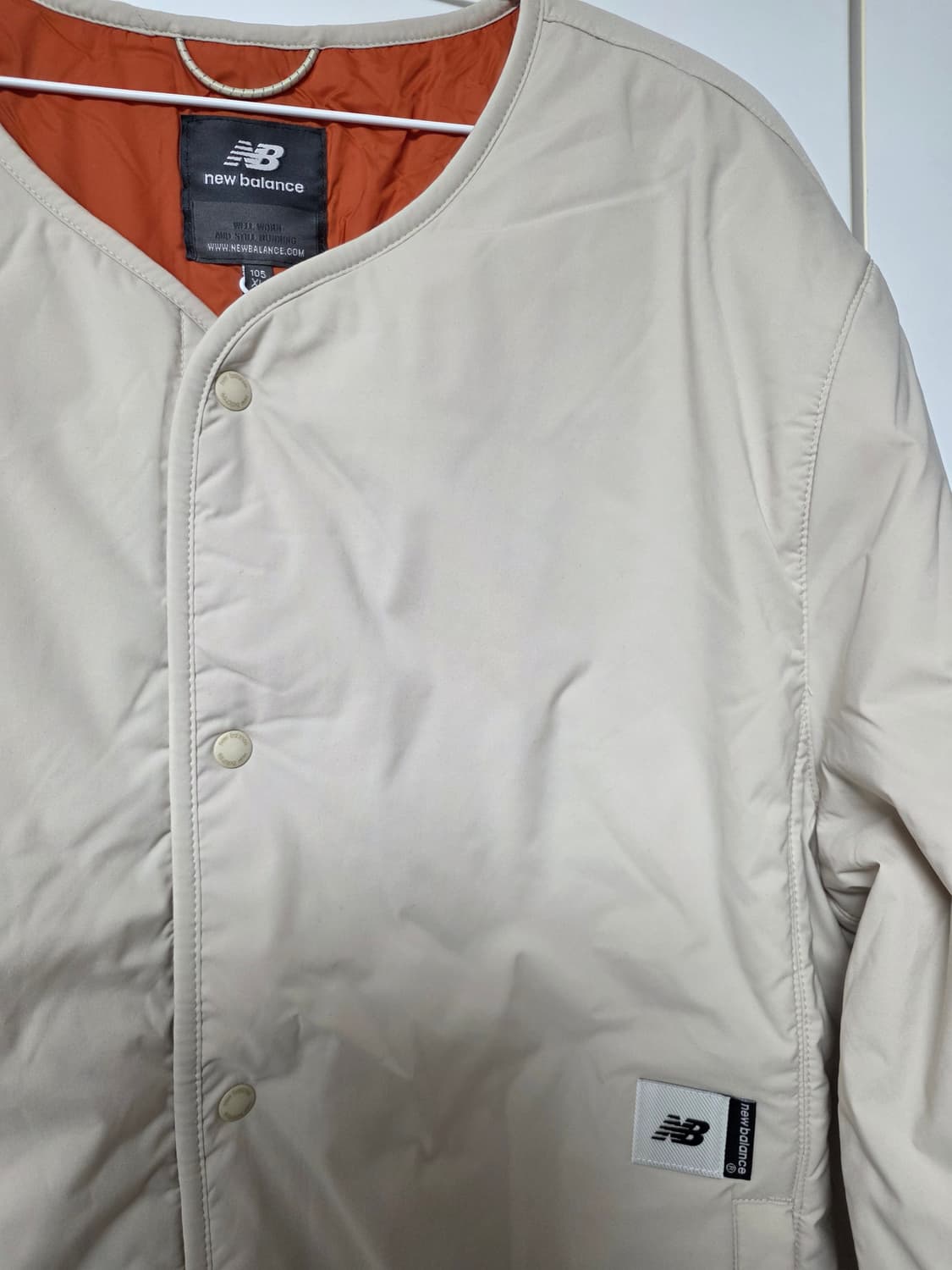 뉴발란스 아이보리 경량패딩 자켓 상품이미지2