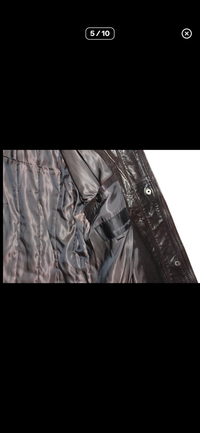 wooyoungmi 우영미 하이넥 고트스킹 레더자켓 상품이미지5
