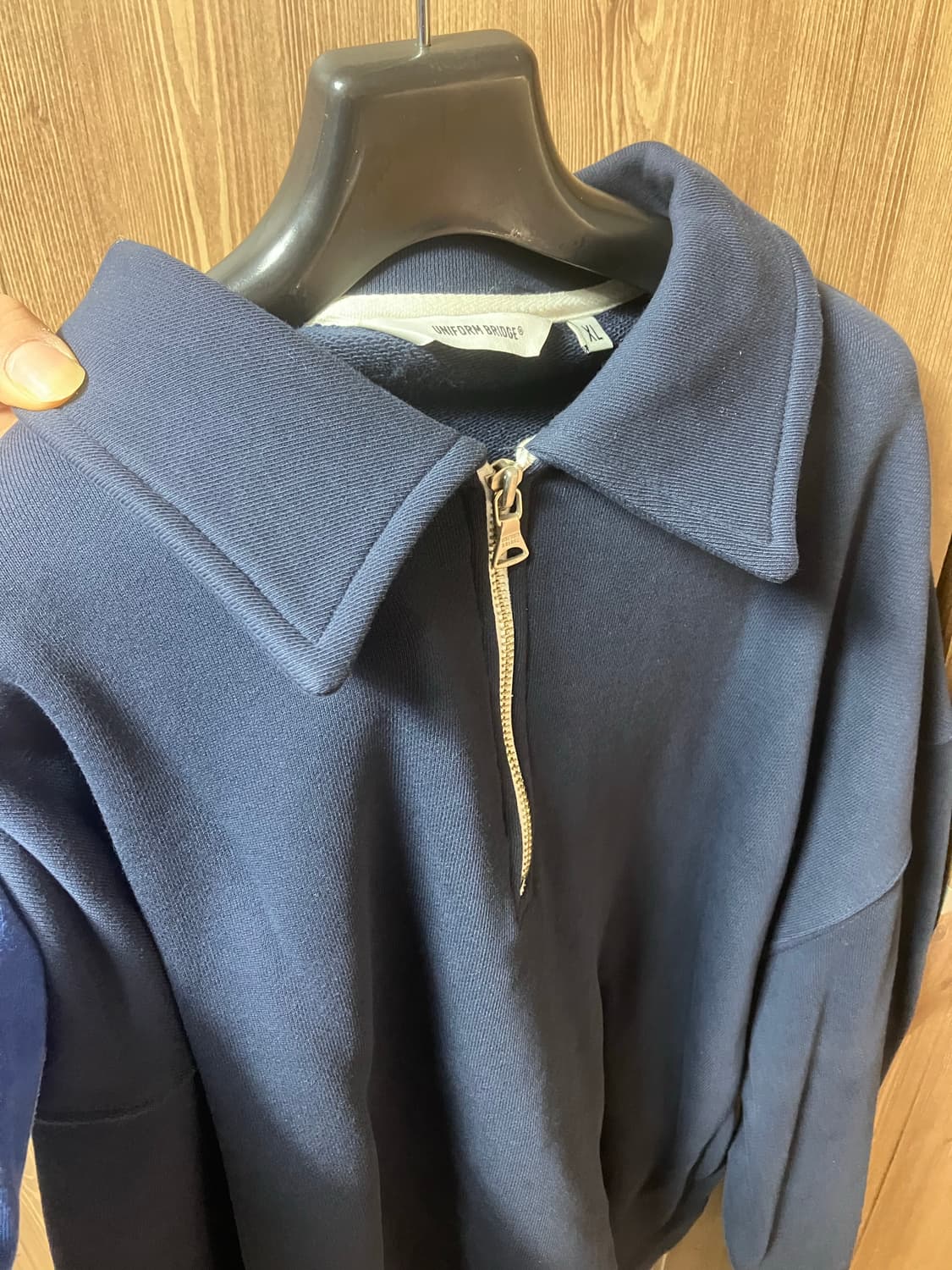 유니폼브릿지 - 하프 집업 스웻셔츠 (네이비) 상품이미지6