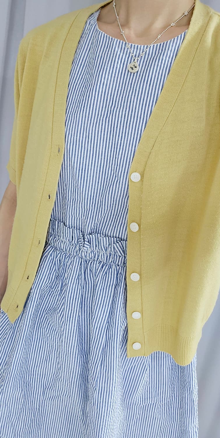 [세트] 일본빈티지 스트라이프 나시 원피스(44) + 가디건 상품이미지1