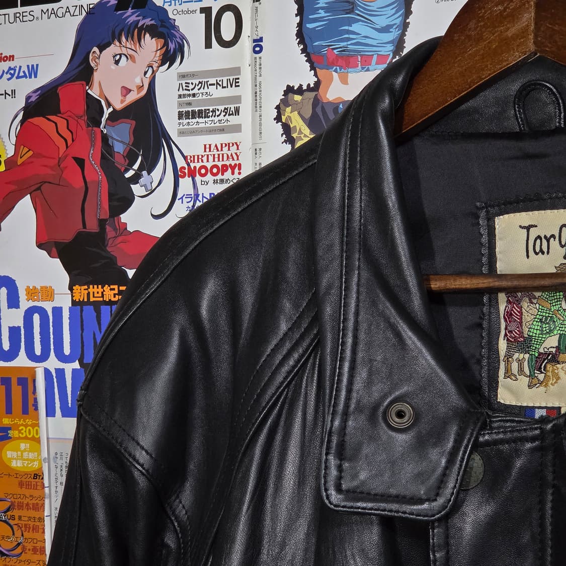 JPN 빈티지 양가죽 블랙 봄버 레더 자켓 상품이미지3