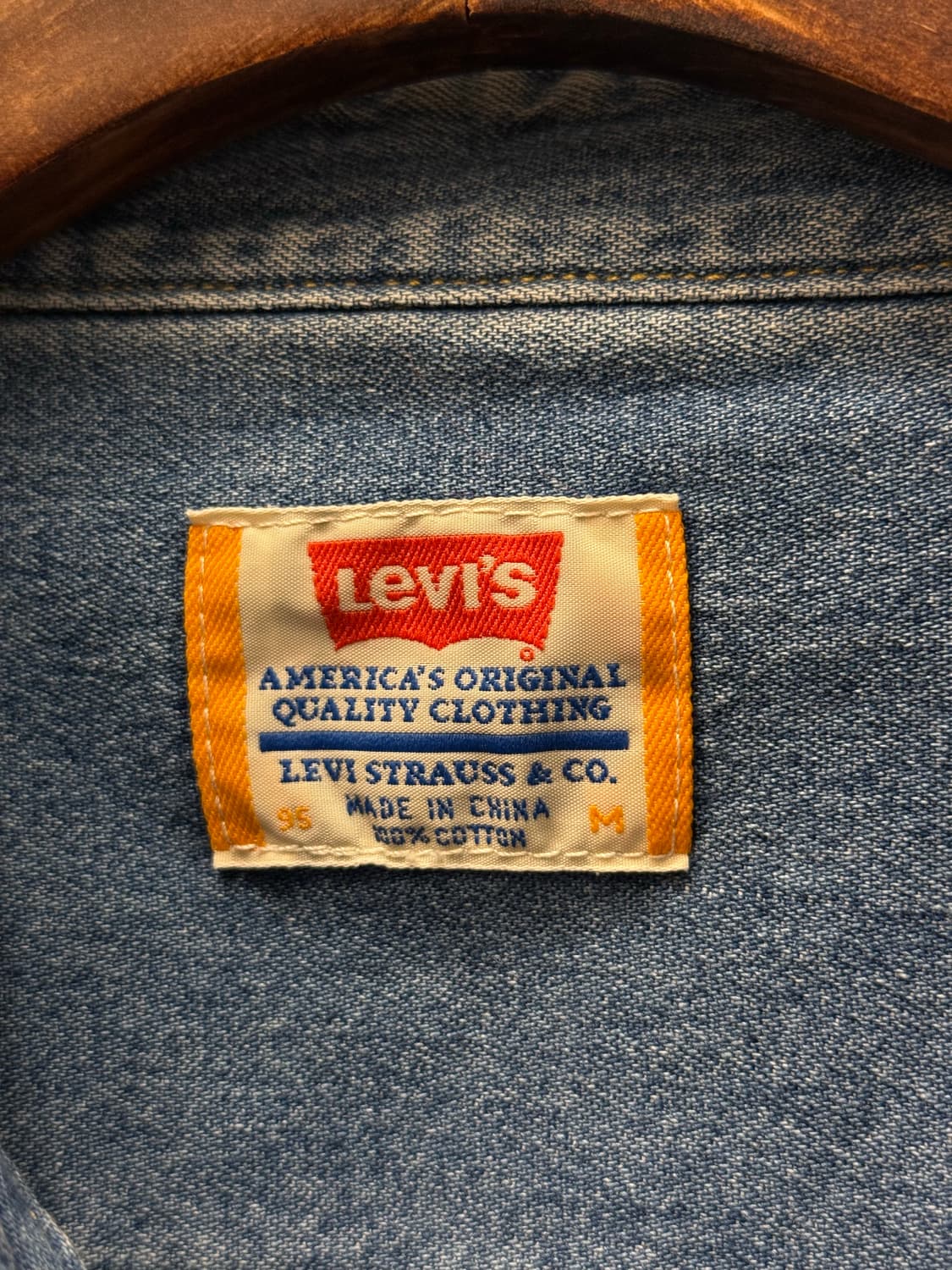 L) 90s Levi’s Orange Tab Denim Work Shir 상품이미지7