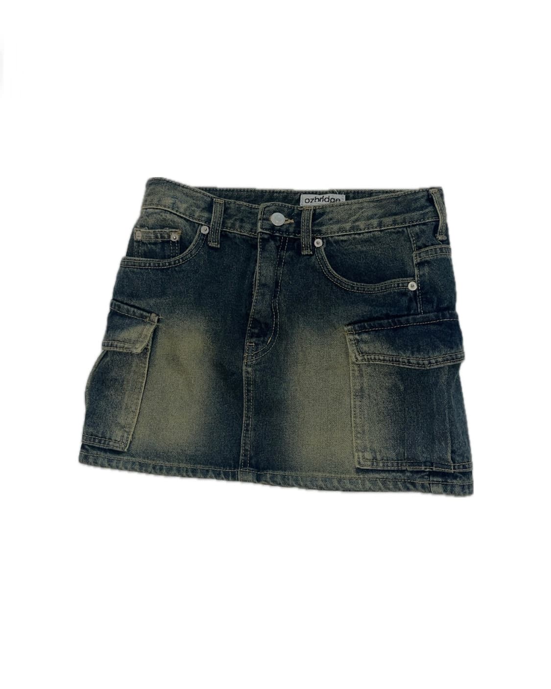 워싱 데님 미니스커트 상품이미지1