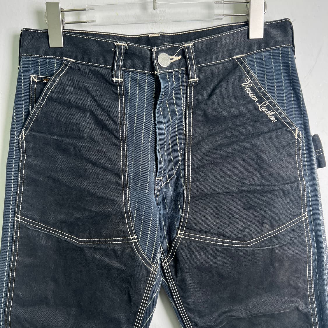 밴슨 레더 더블니 카펜터 데님 팬츠 30 상품이미지5