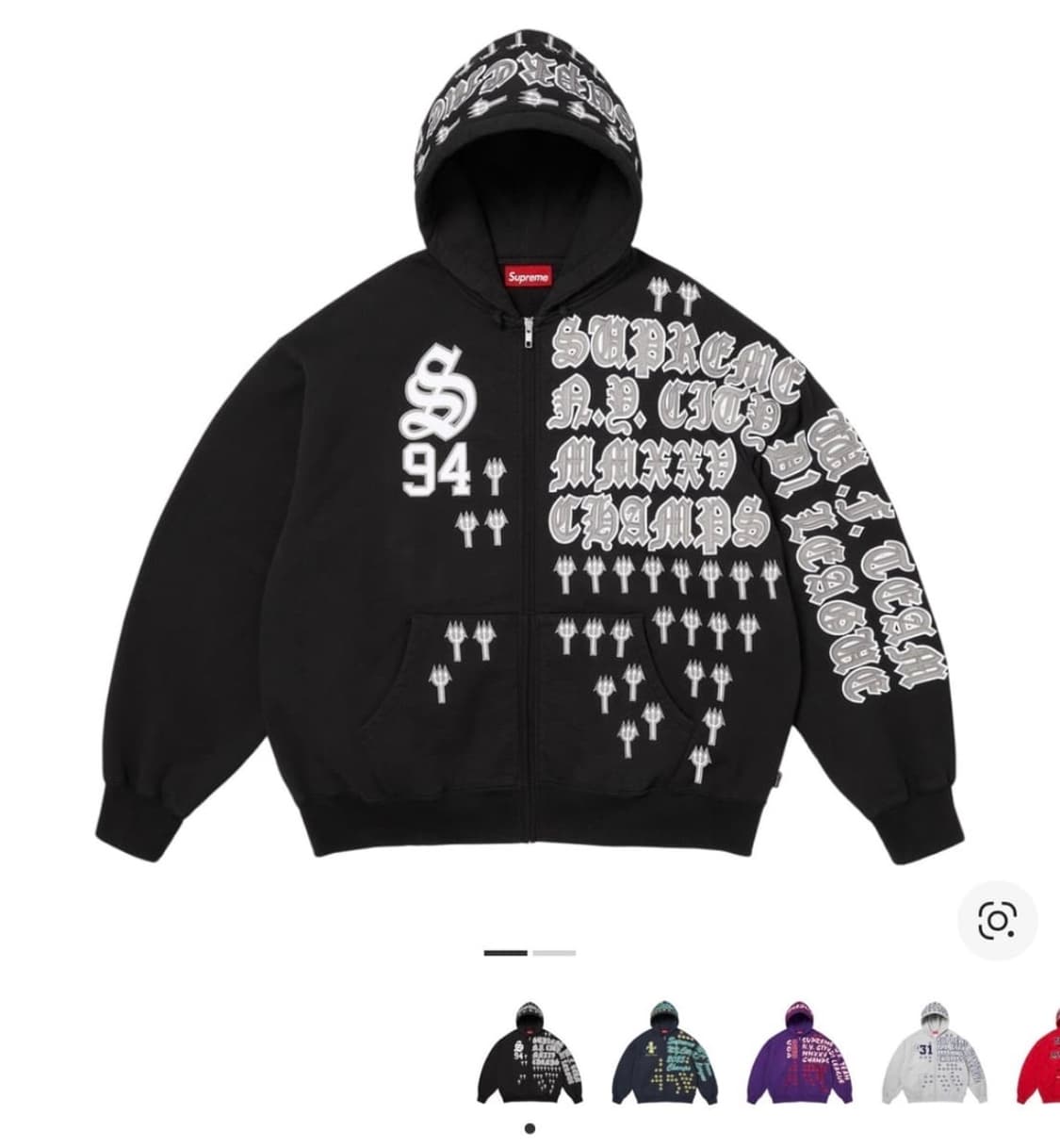 L 슈프림 리그 챔스 후드집업 상품이미지1