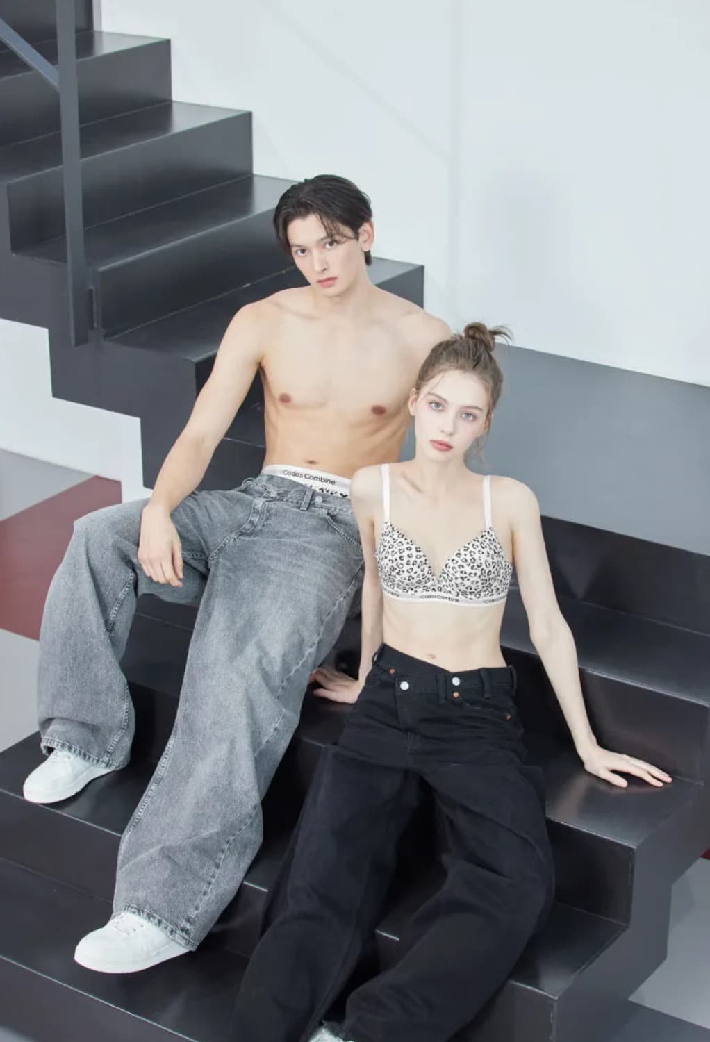 코데즈컴바인 라이트 레오파드 노와이어 브라 팬티 이너웨어 세트 상품이미지4
