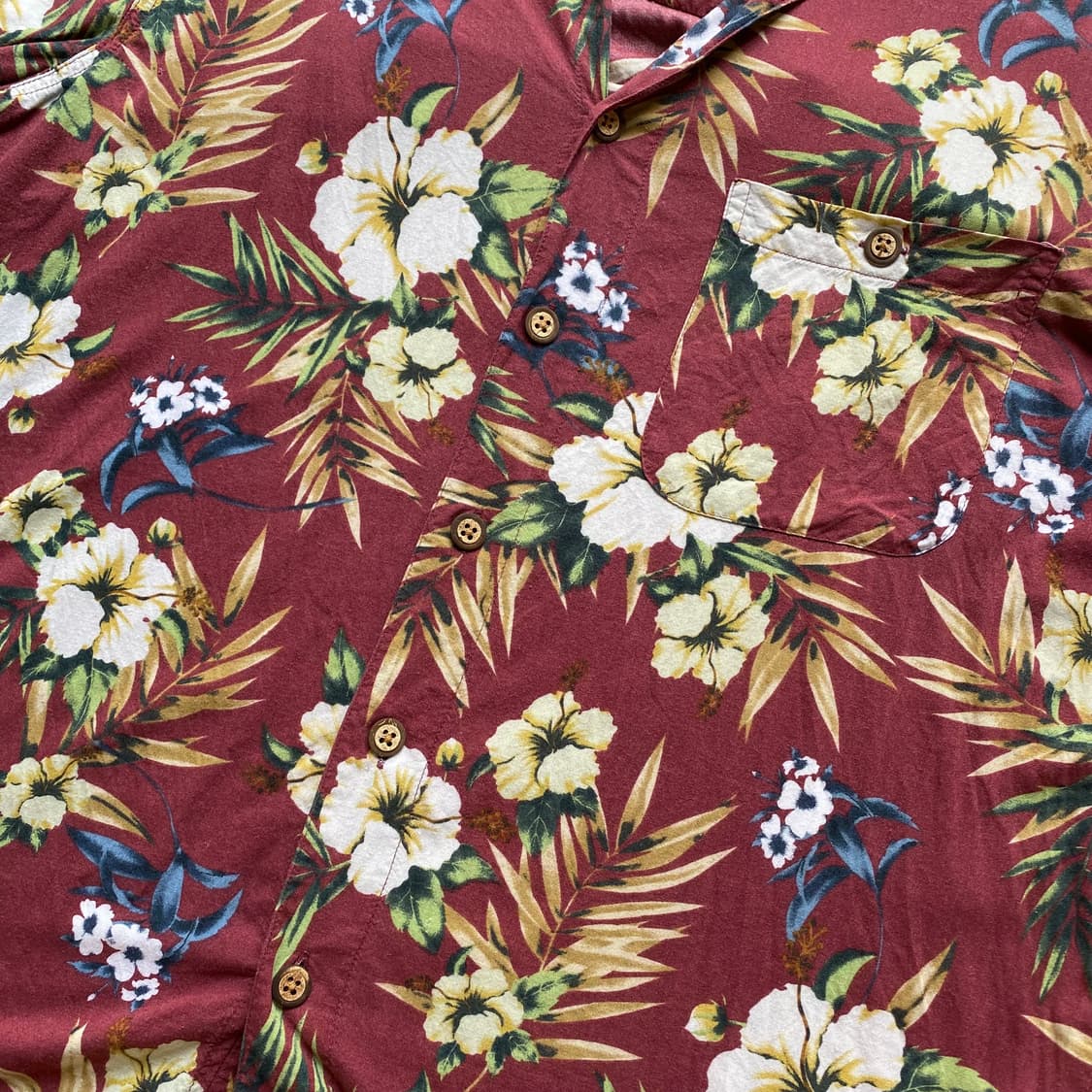 빈티지 꽃무늬 반팔 셔츠 L 상품이미지3