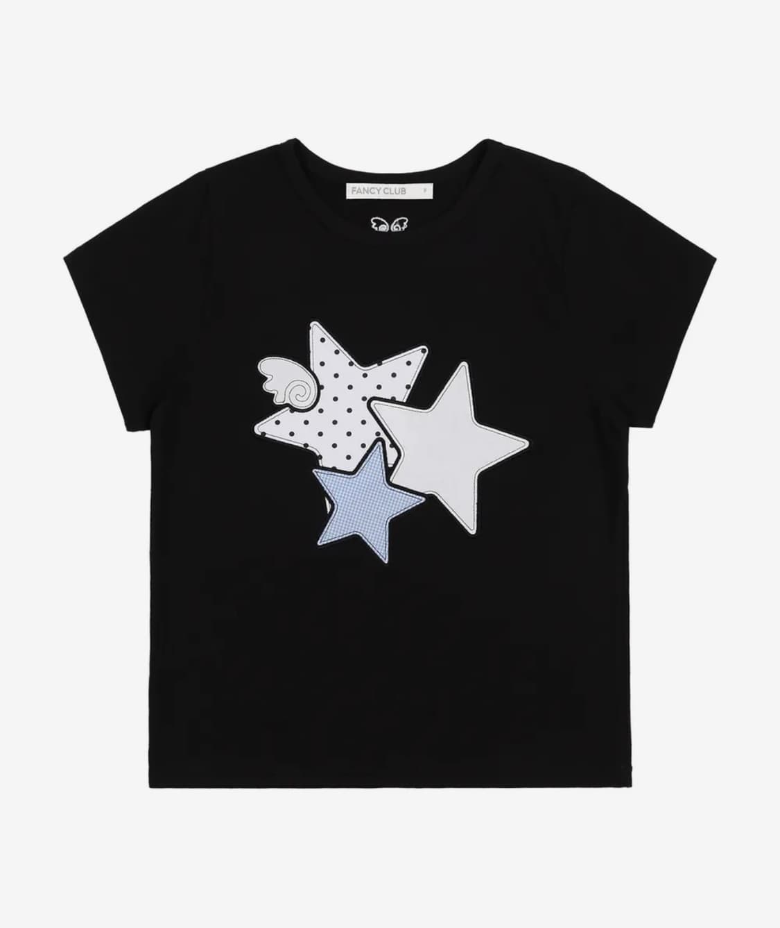 팬시클럽 믹스 스타 엔젤 패치 티 (BLACK) M 상품이미지1