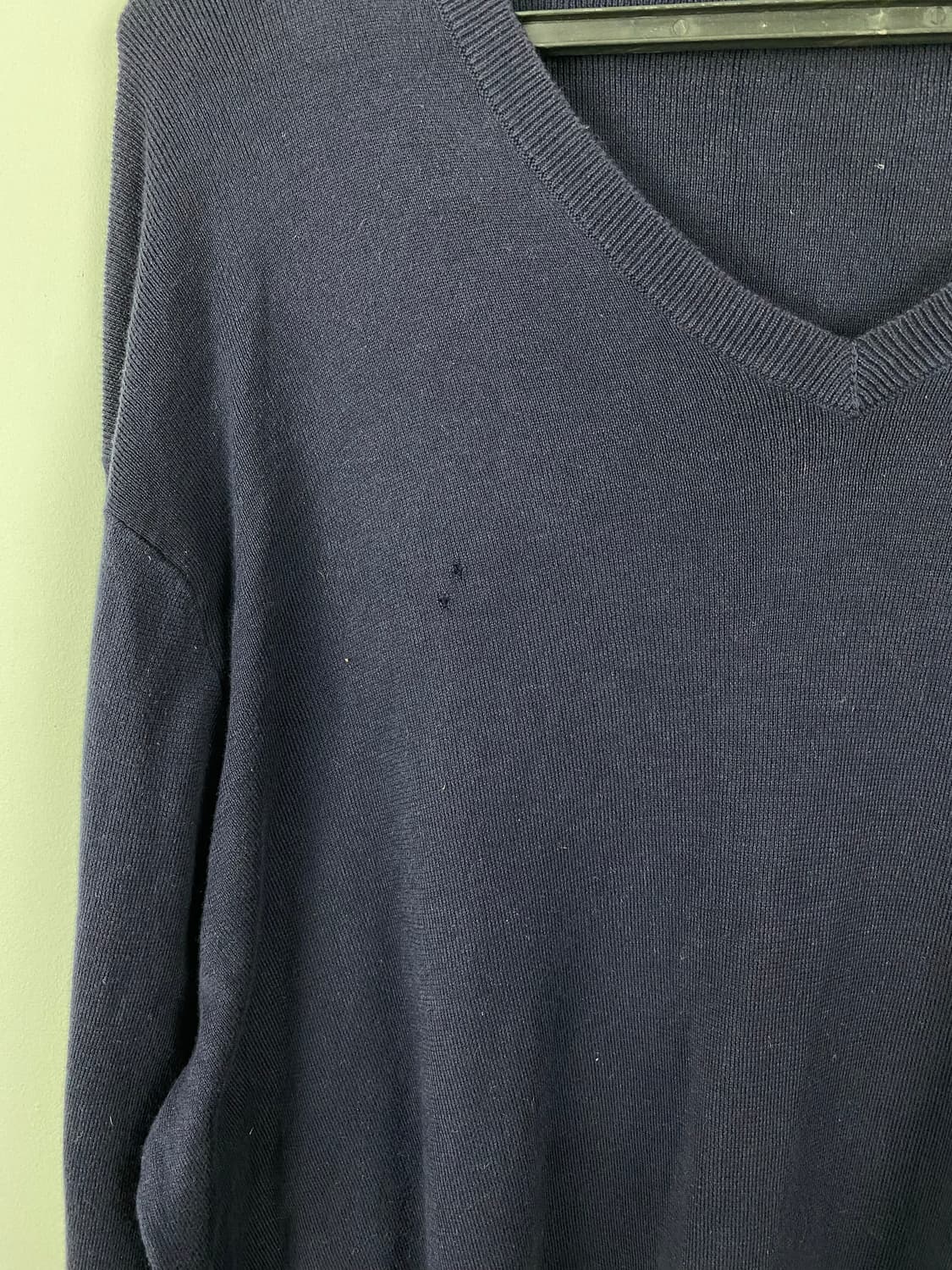 폴로 랄프로렌 피마코튼 네이비 브이넥 니트 XL 상품이미지6