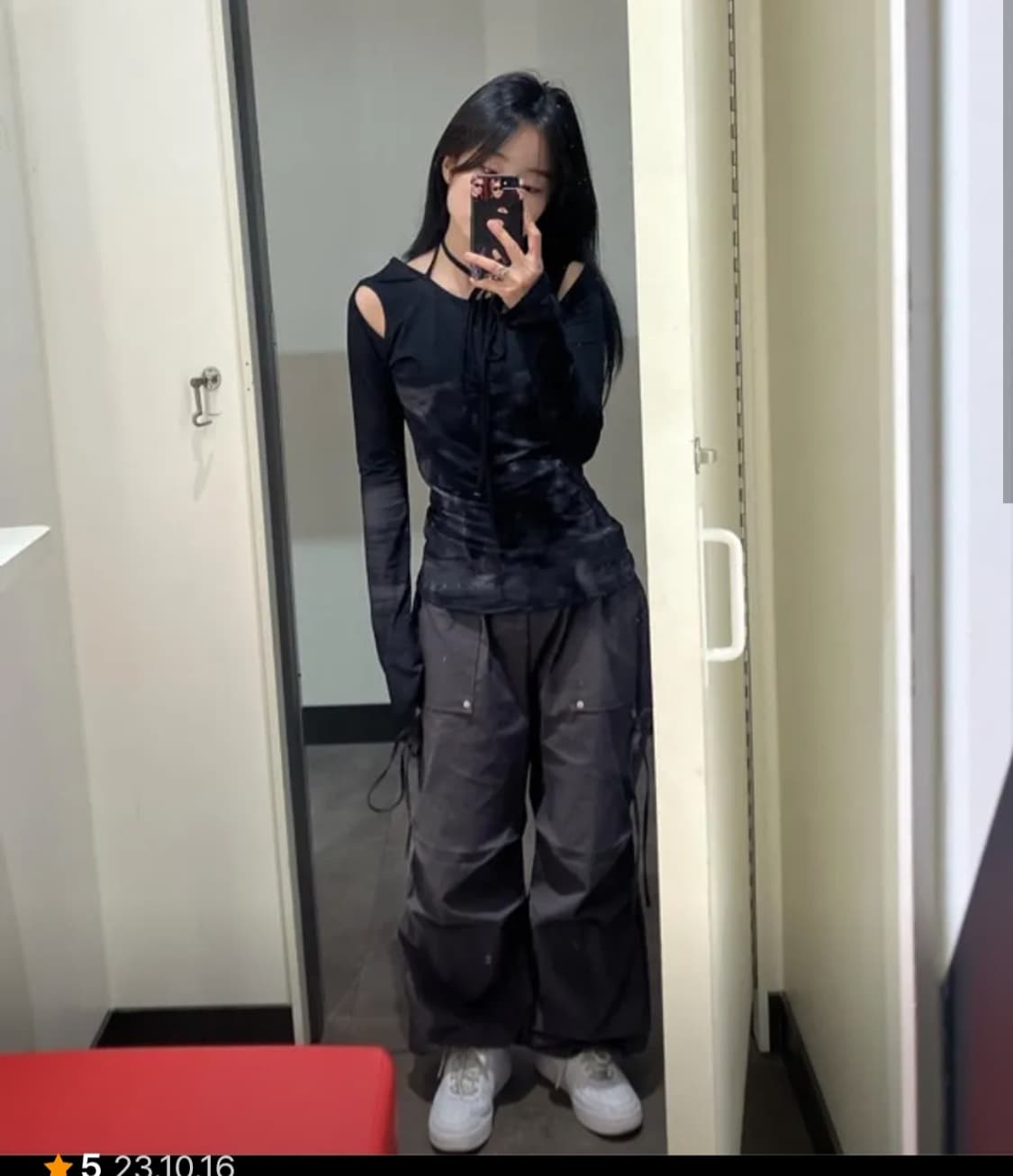 나체 컷아웃 긴팔티 상품이미지7