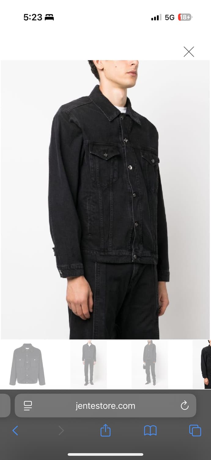 (삽니다) 와이프로젝트 와이어 데님 자켓 블랙 상품이미지4