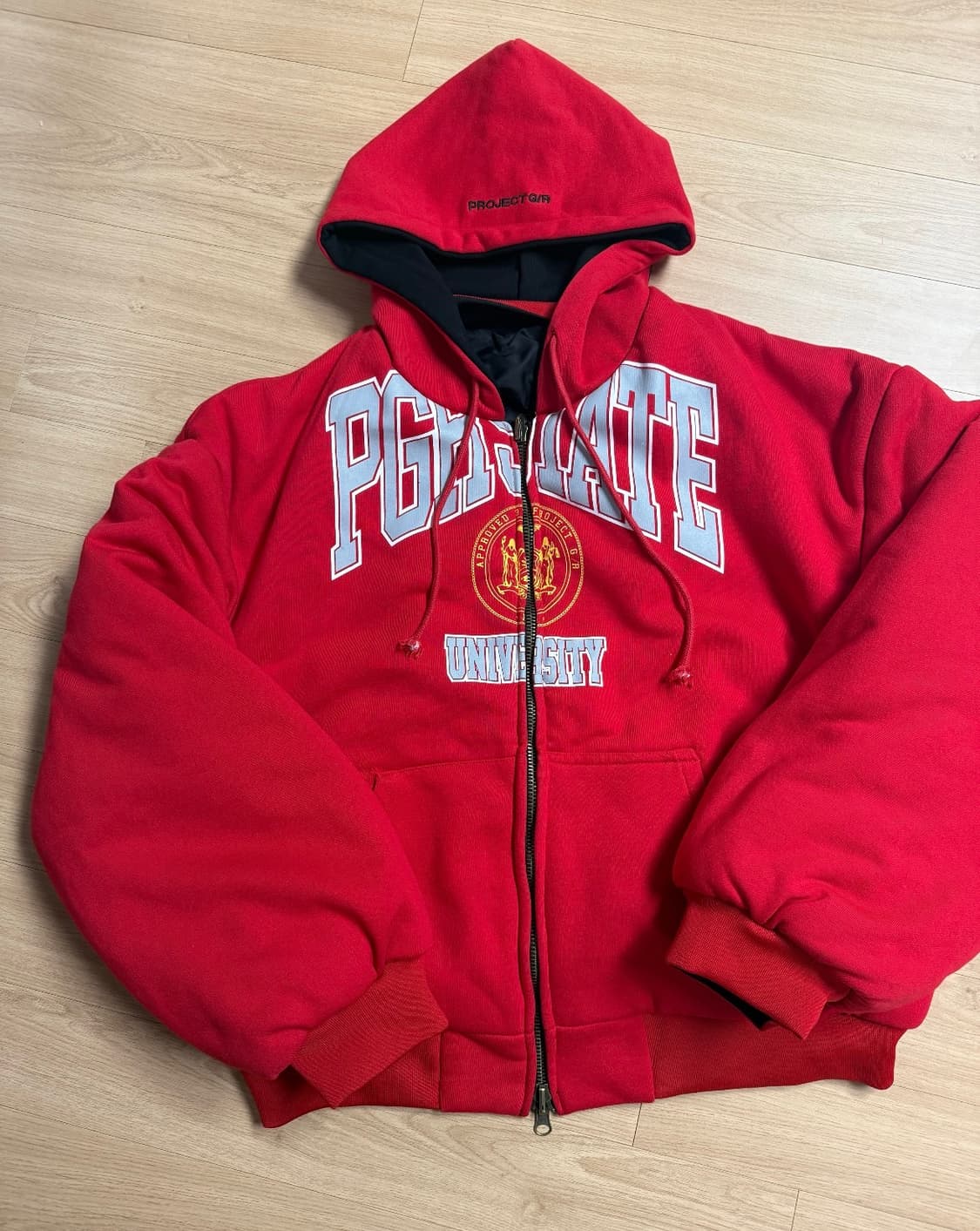 프로젝트 G/R 리버시블 후드 MA-1 자켓 블랙 레드 상품이미지1