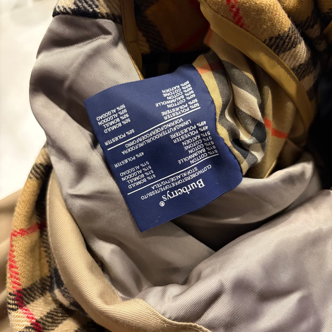 버버리 내피 트렌치 코트 베이지 체크 카라 D57 상품이미지8