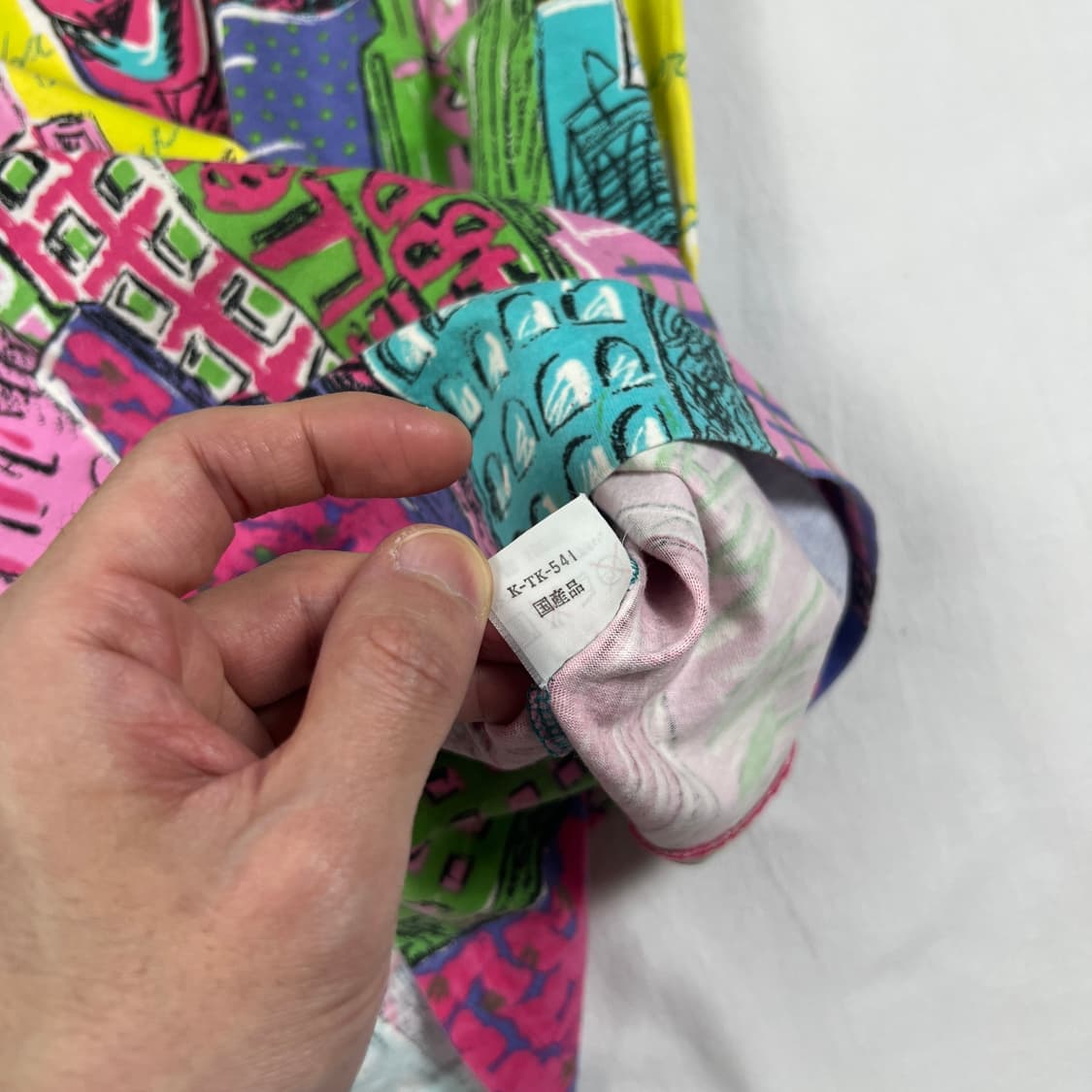 90‘s ficce 요시유키코니시 자유의여신상 올프린트 반팔티셔츠 상품이미지9