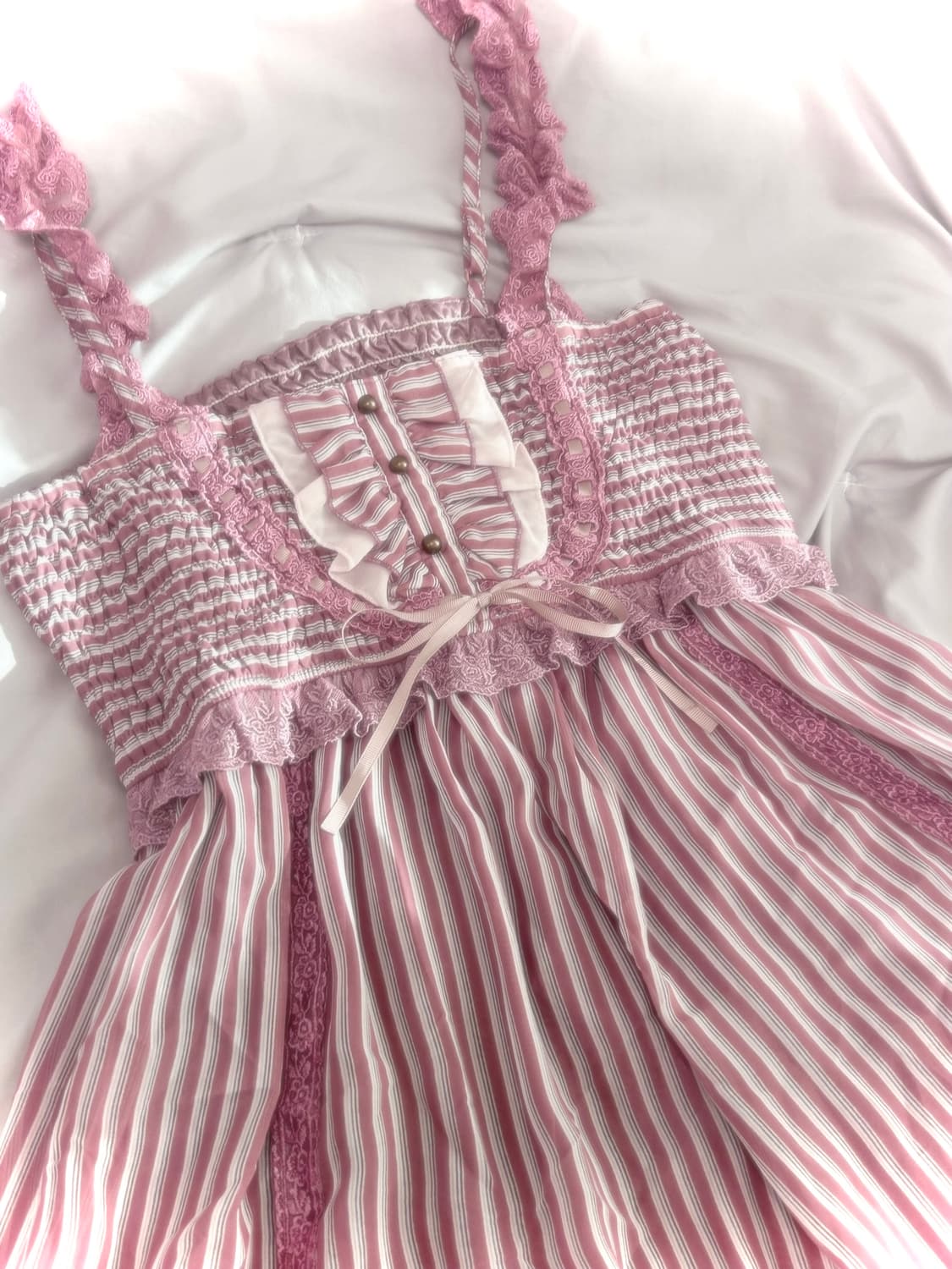 엑시즈팜 자두 스트라이프 히메갸루 원피스 모리걸 하구미 코코모리 루카 상품이미지1