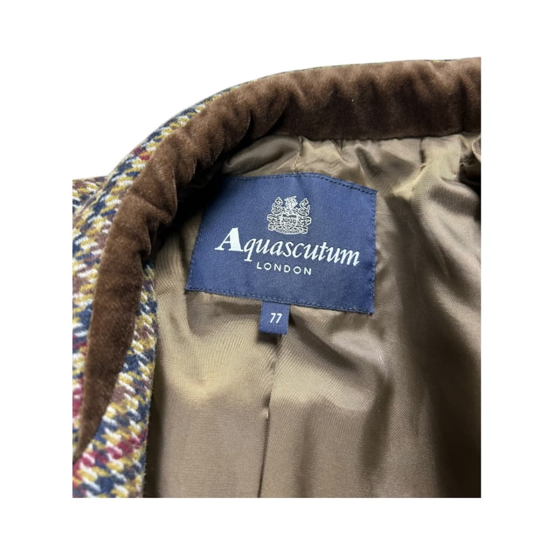 W-M) 아쿠아스큐텀 브라운 하운드투스 울 체크 블레이저 OB-009 상품이미지3