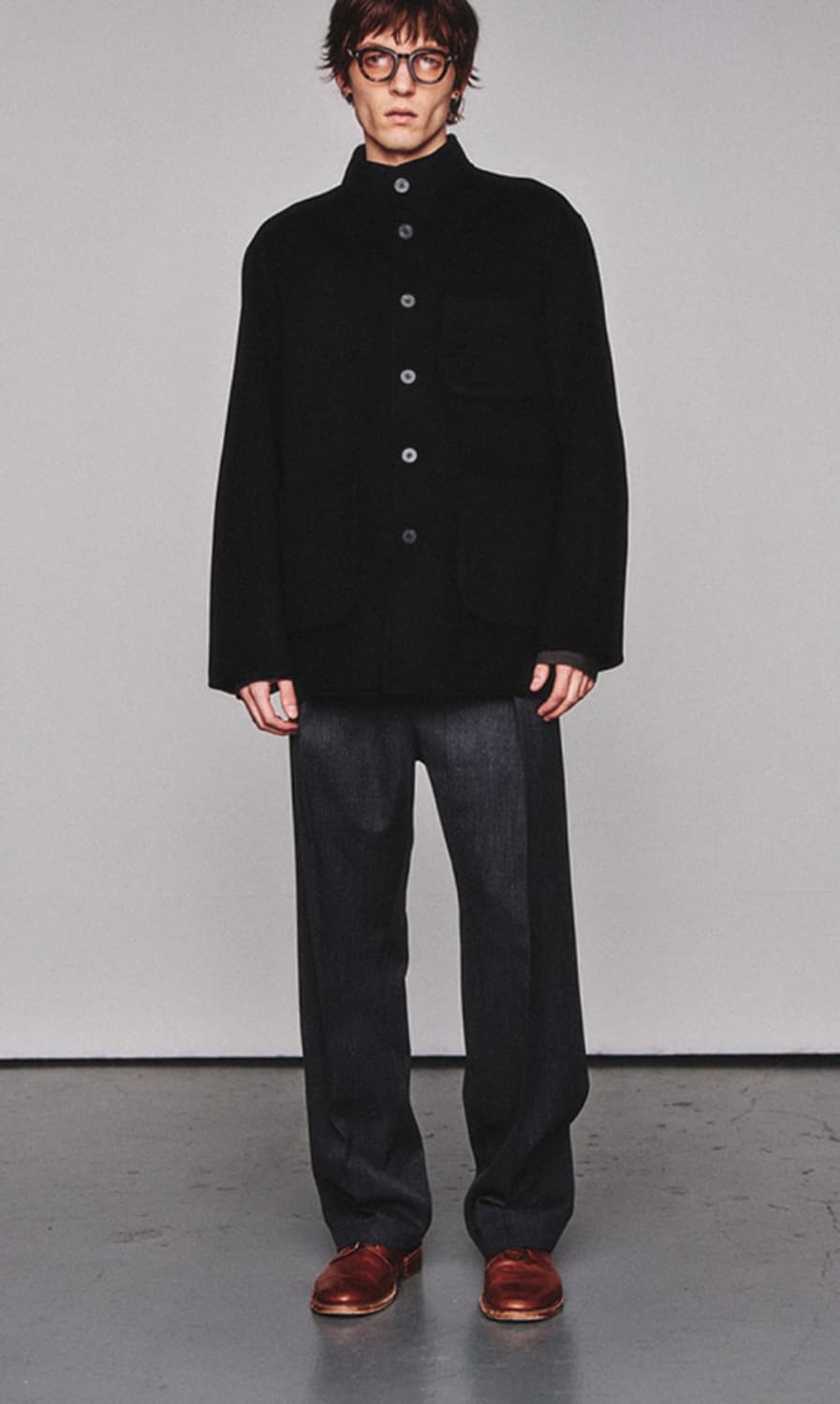 Handmade High Collar Coat_Black 상품이미지3