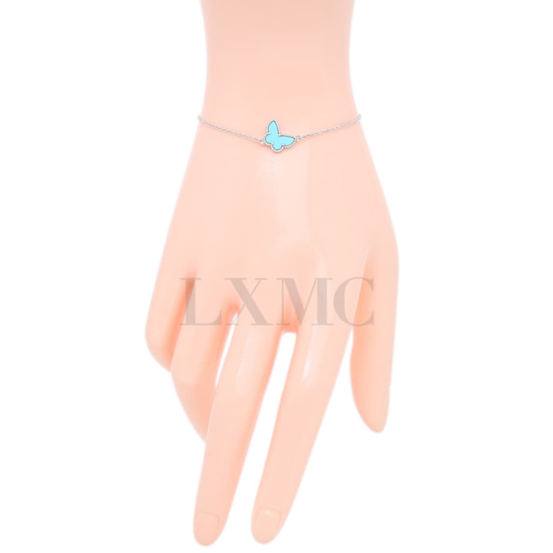 반클리프아펠 터콰이즈 버터플라이 팔찌 화이트골드 나비 브레이슬릿 상품이미지8