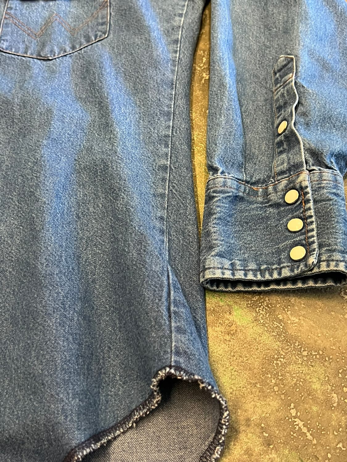 [M] 랭글러 Wrangler 인디고 데님 웨스턴 스냅 셔츠 상품이미지5