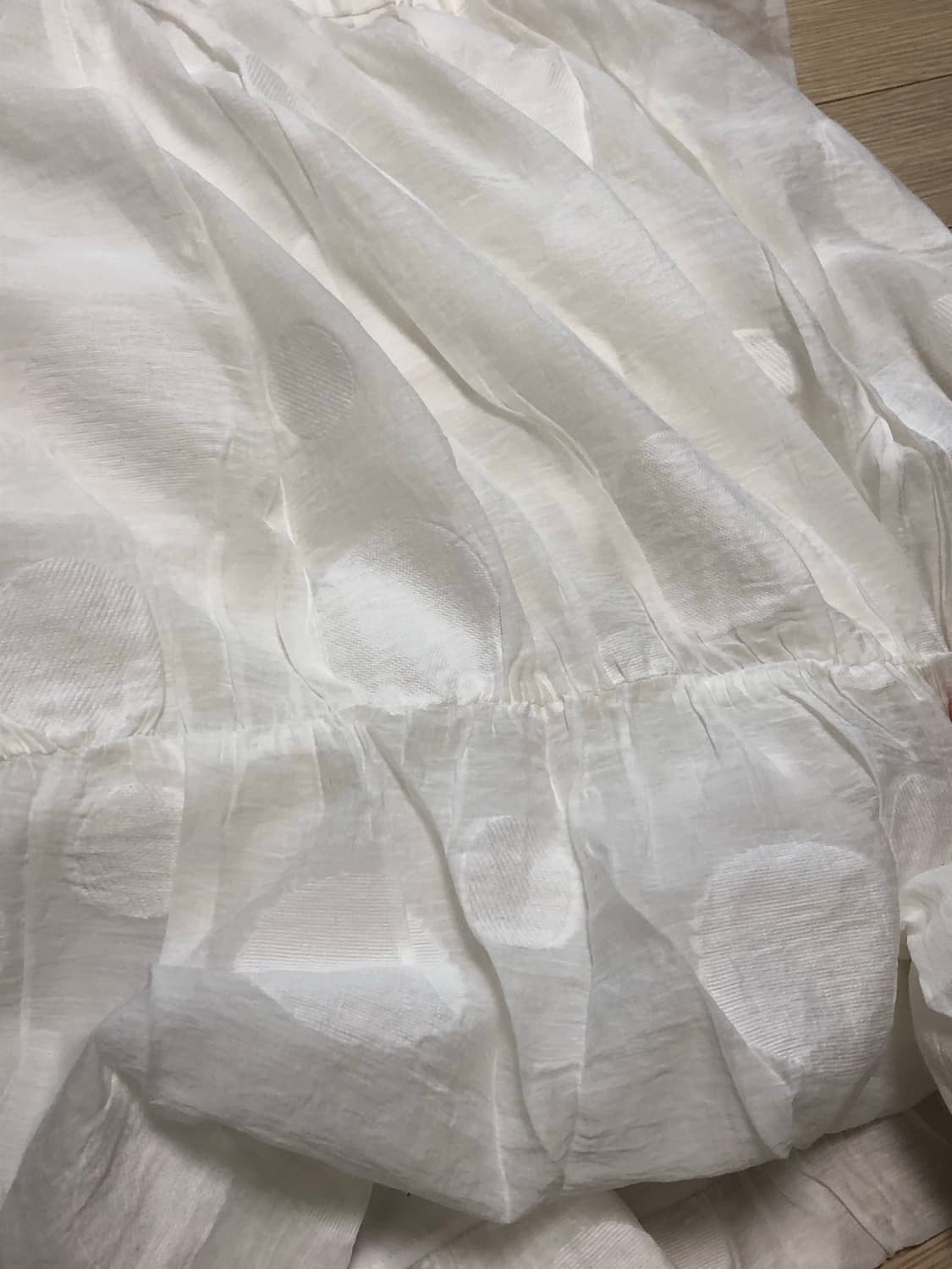 코튼 도트 밴딩 핀턱 볼륨 스커트 상품이미지5