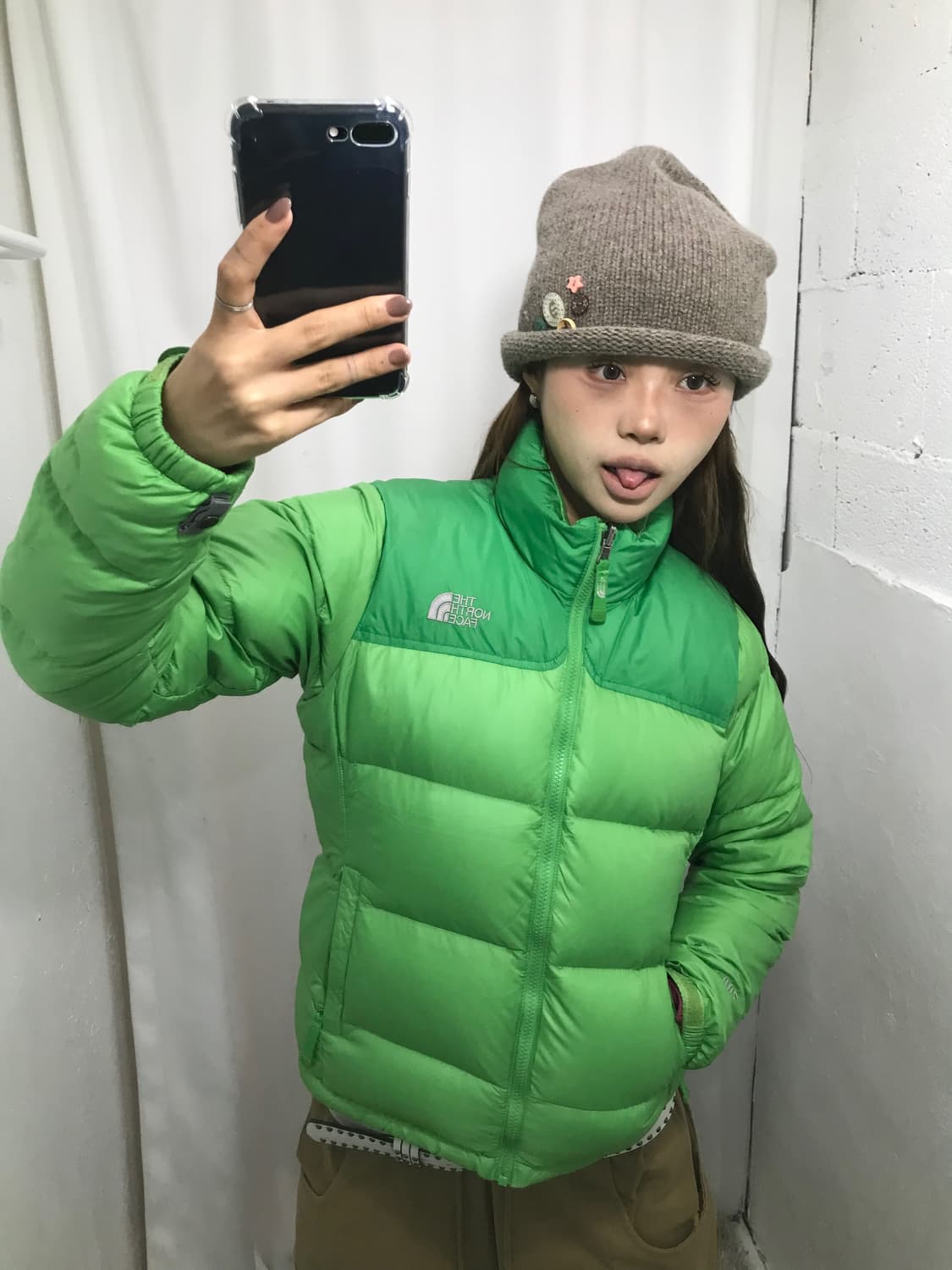 노스페이스 700 눕시 그린 패딩 (80) 상품이미지2