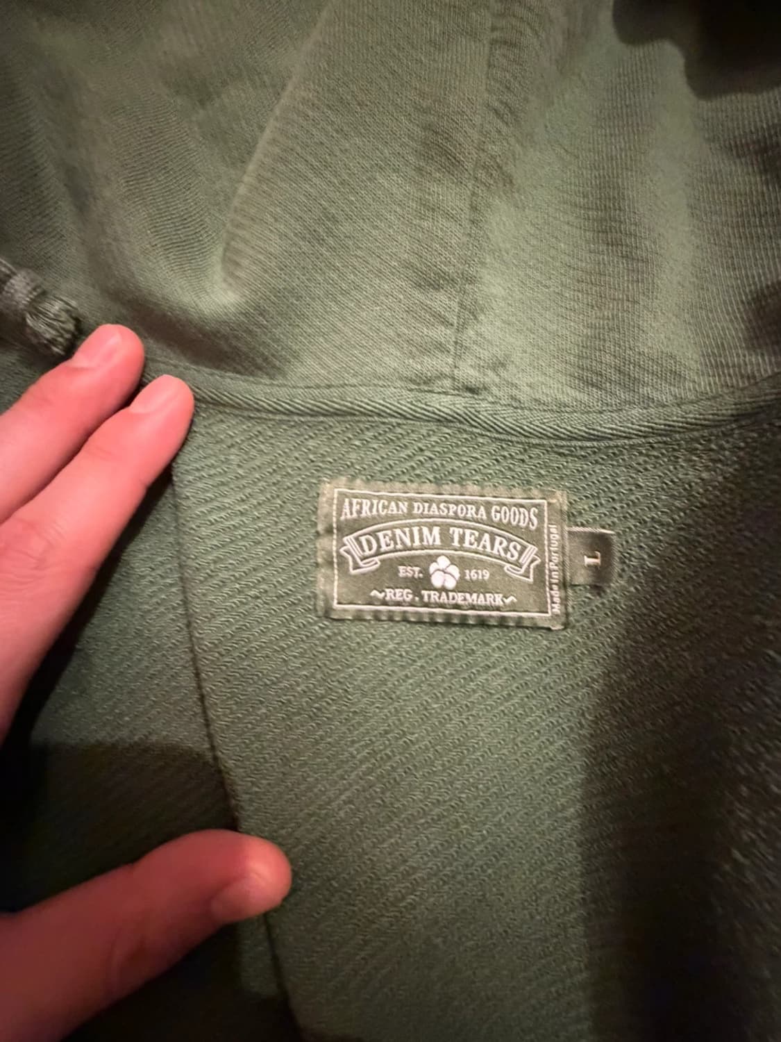 데님티어스 후드집업 그린 L  상품이미지8