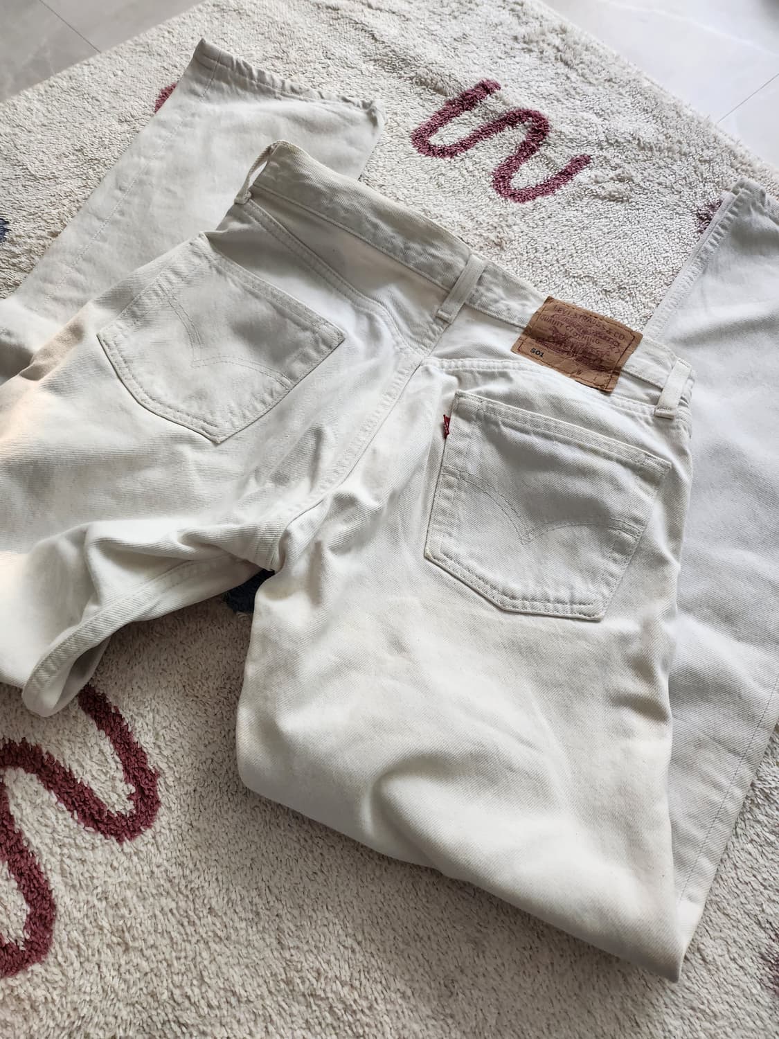 90's 리바이스 501 화이트 데님 상품이미지5