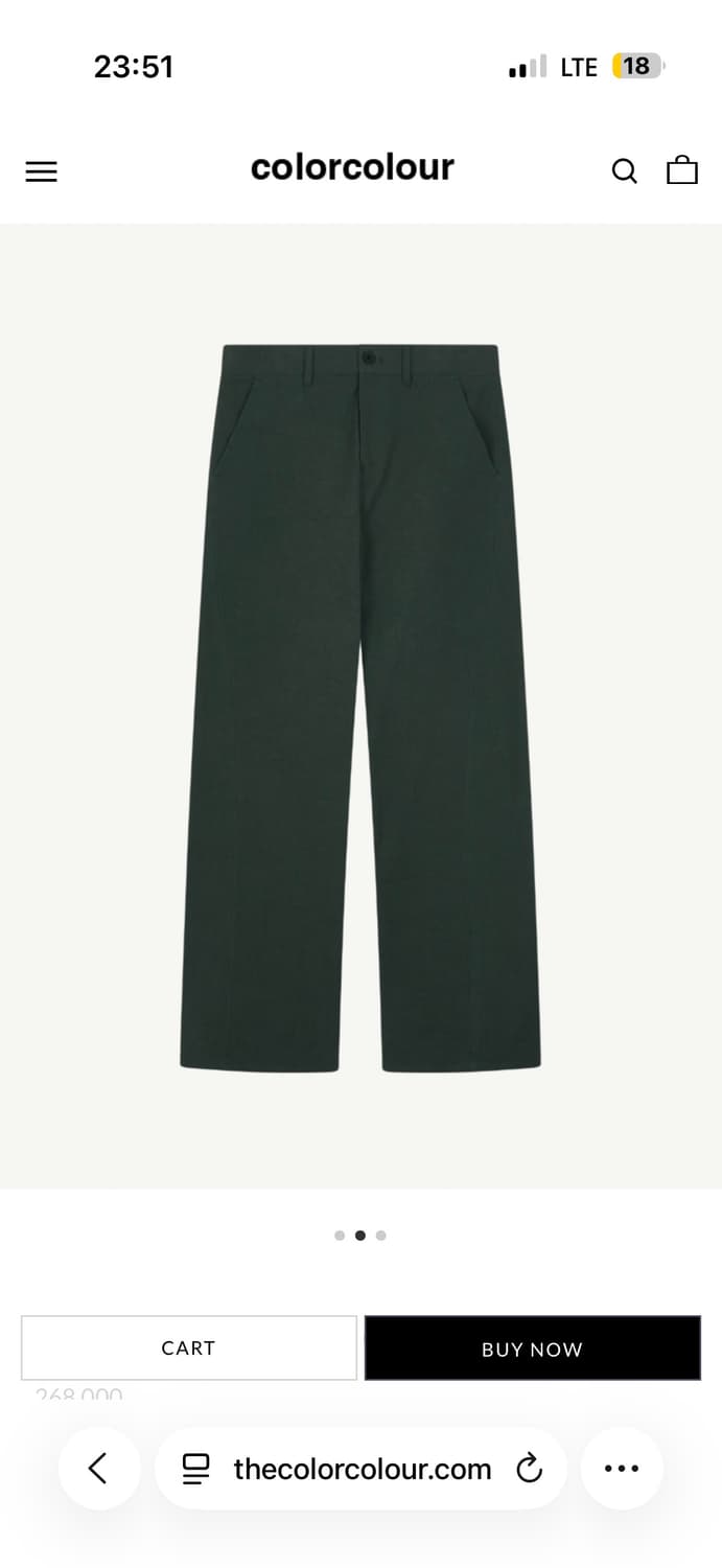 colorcolour XYLOPHONE PANTS (deep green) 상품이미지1