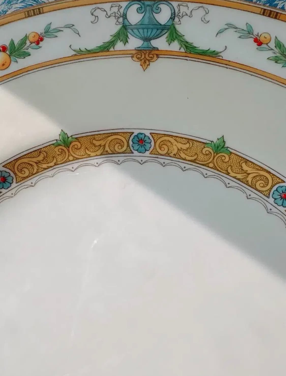 영국 앤틱 올드 민튼 핸드페인티드 헬레나 디너 플레이트 상품이미지4