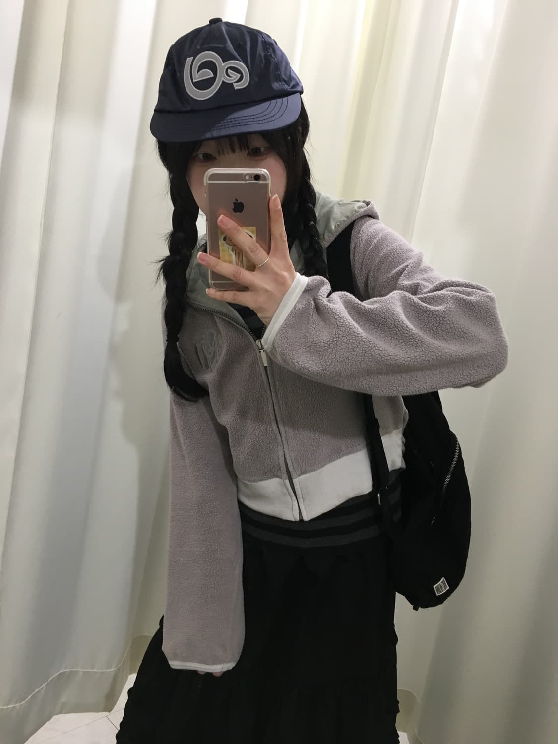 디젤 셔링 배색 후드집업 상품이미지2