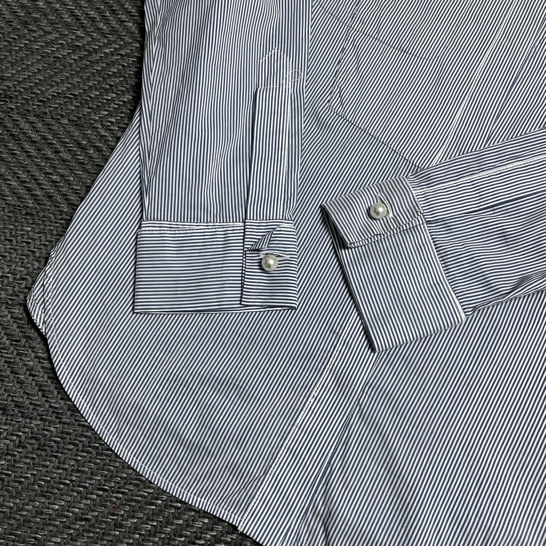 시스템 미니멀 투포켓 스트라이프 긴팔 셔츠y 5174 상품이미지3