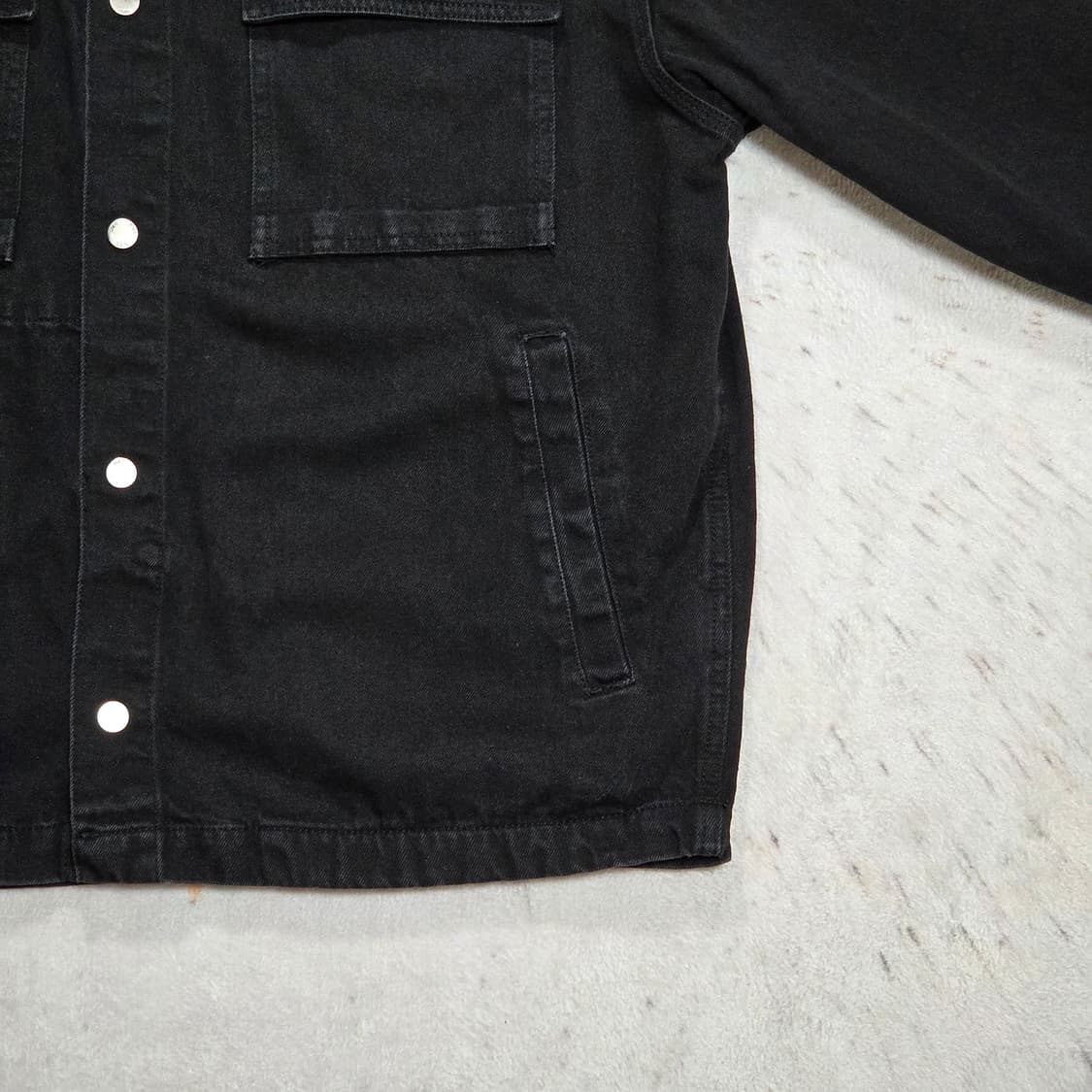 빈티지 블랙 투포켓 코튼 자켓 상품이미지3