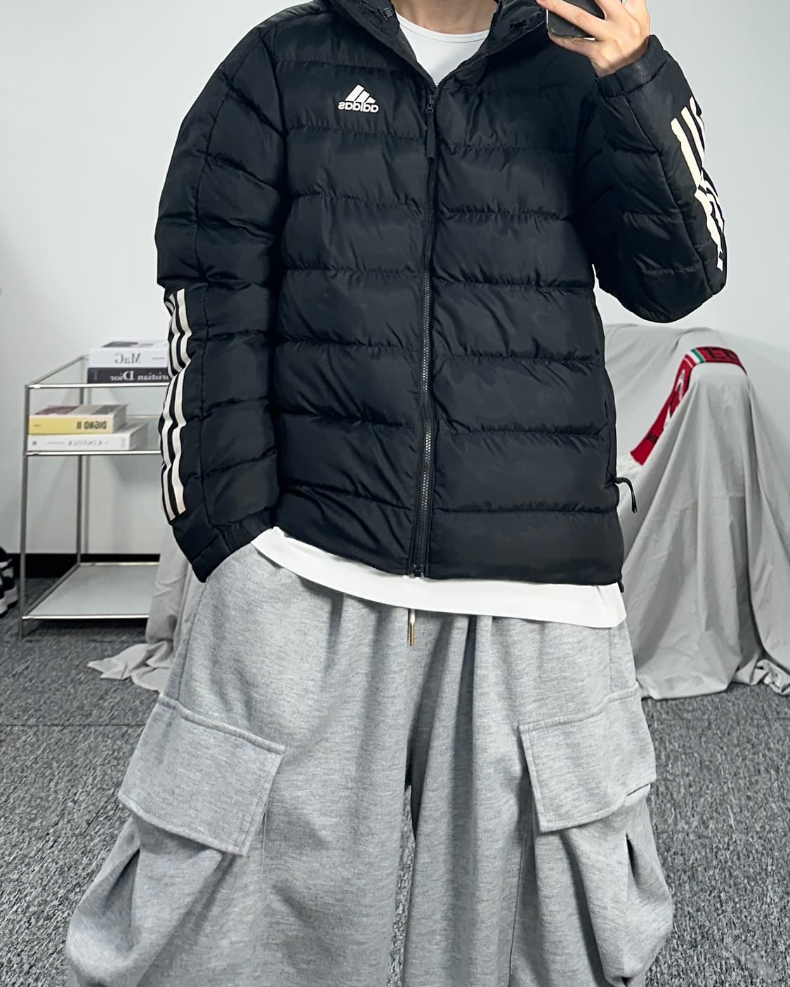 아디다스 이타빅 블랙 경량패딩 M 상품이미지3