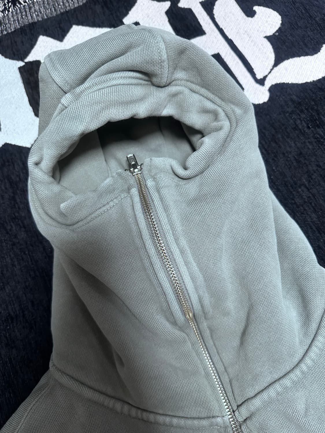 엔타이어스튜디오 크롭 풀집 후드 집업 그레이 xs 상품이미지2