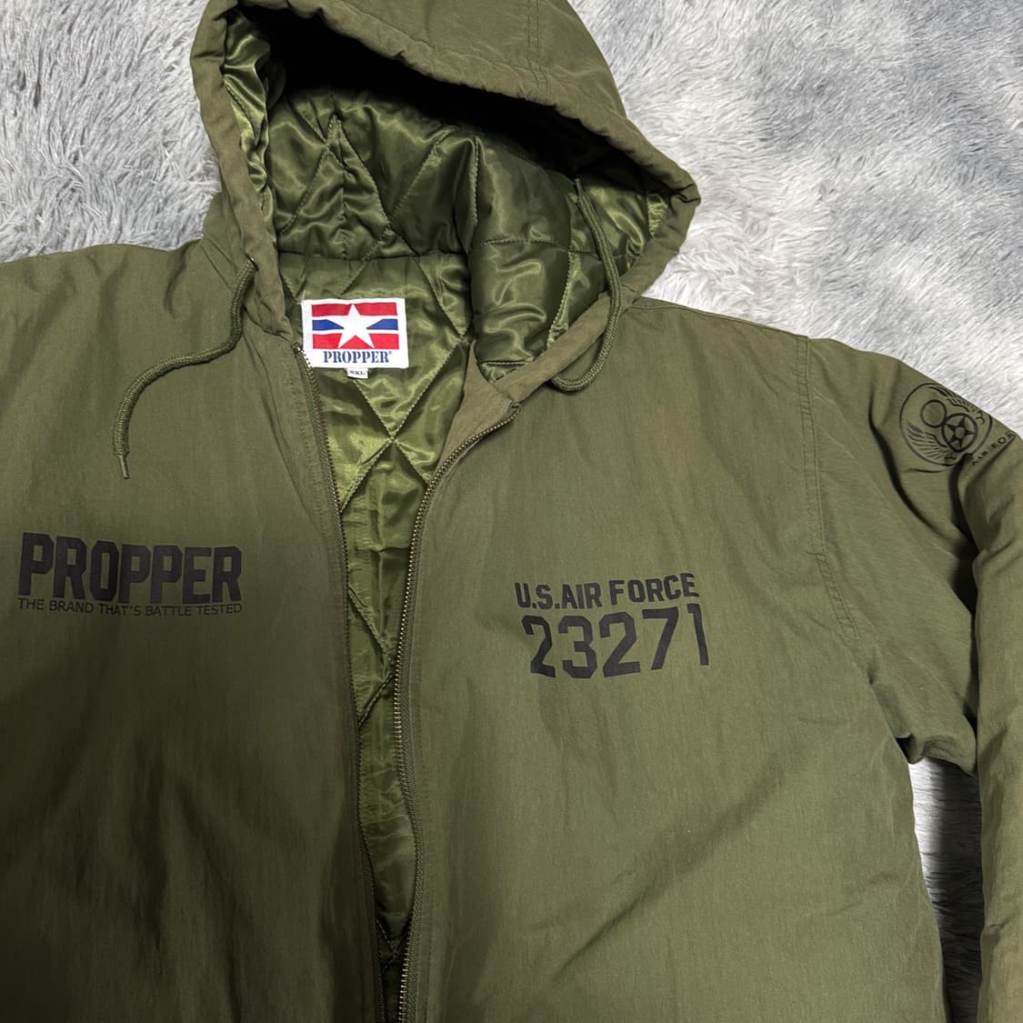 프로퍼 미공군 밀리터리 누빔자켓2XL사이즈  상품이미지4